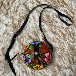 Carved coconut purse